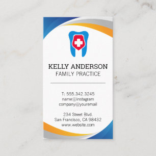 Cartão De Visita Logotipo de Dentista Saúde
