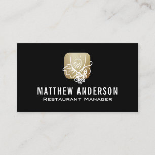 Cartão De Visita Logotipo de Desenho de Cálice de Vinho Borda de