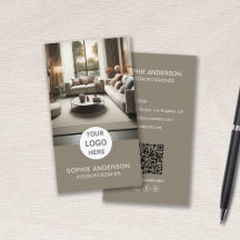Logotipo de Designer de Interiores Foto QR Mídia S