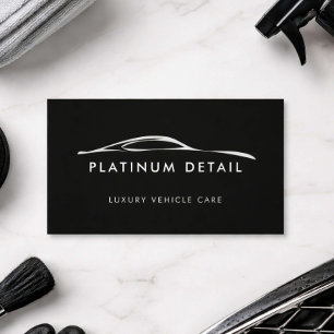 Cartão De Visita Logotipo de Detalhamento de Automóveis de Luxo