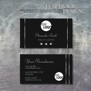 Cartão De Visita Logotipo de distribuição de diamantes em preto c