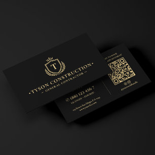 Cartão De Visita Logotipo de Empreiteira Geral de Construção Modern