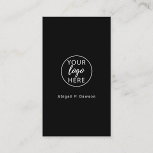 Cartão De Visita Logotipo de Empresa Preto Personalizado
