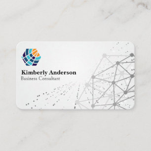 Cartão De Visita Logotipo de Energia de Tecnologia Moderna Geomét