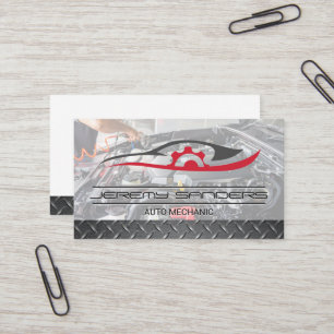 Cartão De Visita Logotipo de engrenagens para automóveis   Funcion