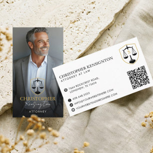Cartão De Visita Logotipo de Escritório de Advocacia Elegante Foto