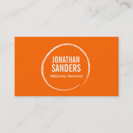 Cartão De Visita LOGOTIPO DE ESPESSURA DO TREINADOR PESSOAL em lara