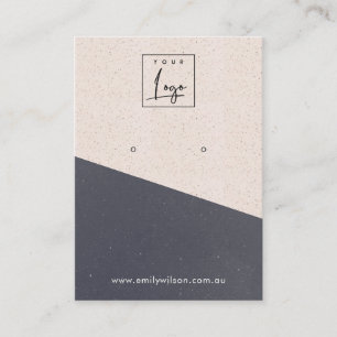 Cartão De Visita Logotipo de exibição cerâmica de textura escura