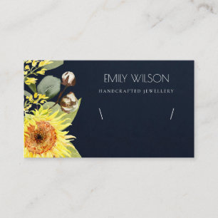 CARTÃO DE VISITA LOGOTIPO DE EXIBIÇÃO DE BRACELET FLORAL SUNFLOWE