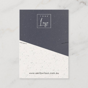 Cartão De Visita Logotipo de exibição de colar cerâmico de textu