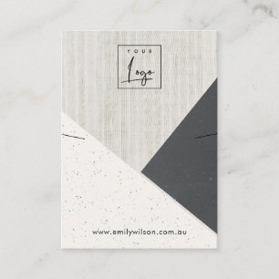 Cartão De Visita Logotipo de exibição do colar cerâmico branco b