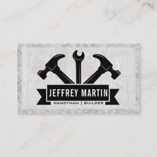 Cartão De Visita Logotipo de ferramentas de reparo Concreto de m