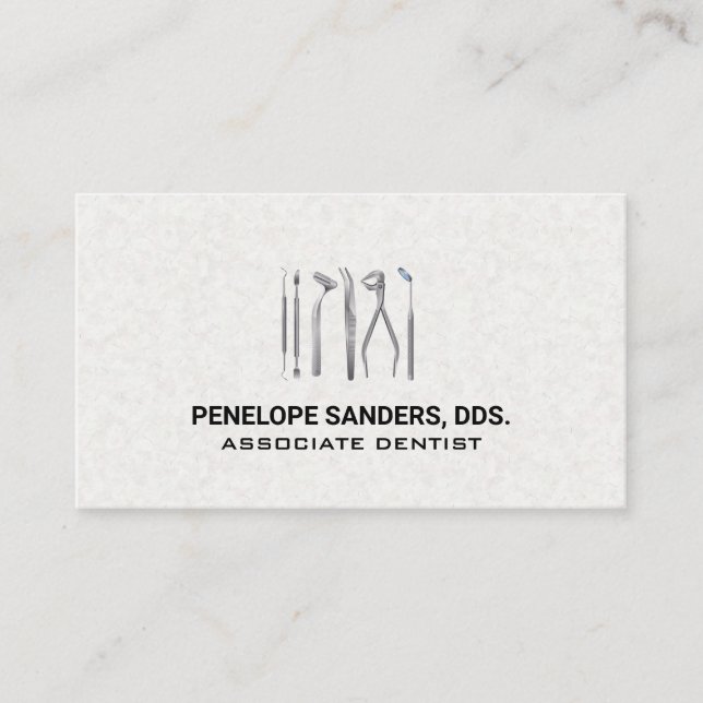Cartão De Visita Logotipo de ferramentas dentárias (Frente)