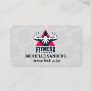 Cartão De Visita Logotipo de Fitness Treinador Pessoal Saúde