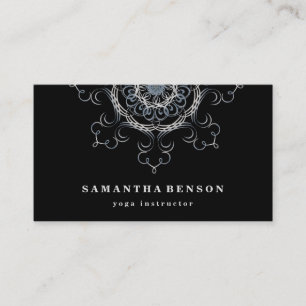 Cartão De Visita Logotipo de Flor de Lótus Elegante Yoga