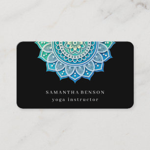 Cartão De Visita Logotipo de Flor de Lótus Elegante Yoga