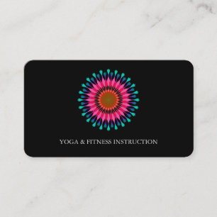 Cartão De Visita Logotipo de Flor de Lótus Elegante Yoga