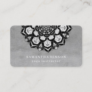 Cartão De Visita Logotipo de Flor de Lótus Elegante Yoga