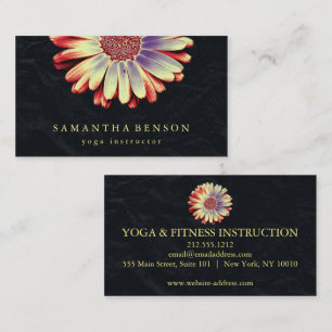 Cartão De Visita Logotipo de Flor de Lótus Elegante Yoga