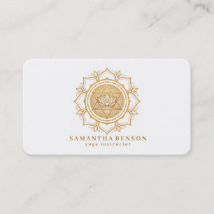 Cartão De Visita Logotipo de Flor de Lótus Elegante Yoga