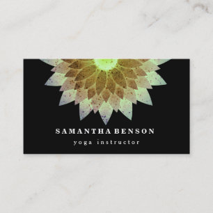 Cartão De Visita Logotipo de Flor de Lótus Elegante Yoga