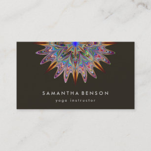 Cartão De Visita Logotipo de Flor de Lótus Elegante Yoga
