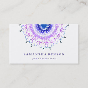 Cartão De Visita Logotipo de Flor de Lótus Elegante Yoga