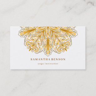 Cartão De Visita Logotipo de Flor de Lótus Elegante Yoga