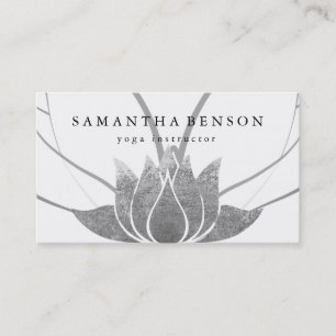 Cartão De Visita Logotipo de Flor de Lótus Elegante Yoga