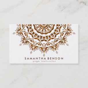 Cartão De Visita Logotipo de Flor de Lótus Elegante Yoga