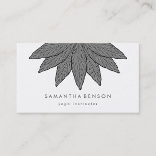Cartão De Visita Logotipo de Flor de Lótus Elegante Yoga