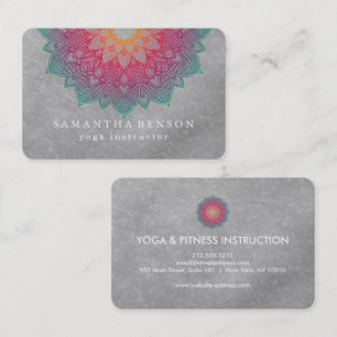 Cartão De Visita Logotipo de Flor de Lótus Elegante Yoga