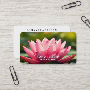 Cartão De Visita Logotipo de Flor de Lótus Elegante Yoga