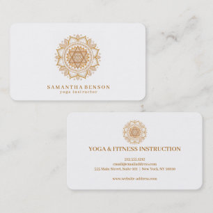 Cartão De Visita Logotipo de Flor de Lótus Elegante Yoga