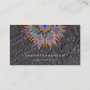 Cartão De Visita Logotipo de Flor de Lótus Elegante Yoga