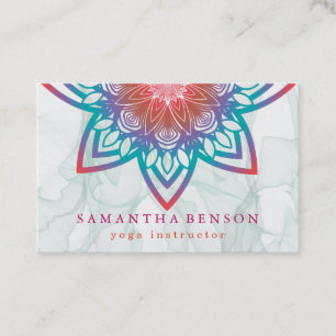 Cartão De Visita Logotipo de Flor de Lótus Elegante Yoga