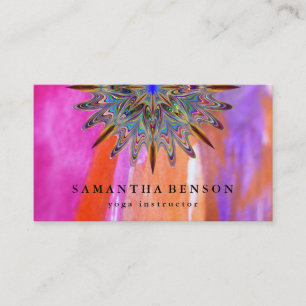 Cartão De Visita Logotipo de Flor de Lótus em Aquarela Elegante par