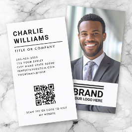 Cartão De Visita Logotipo de foto do cheio: moderno minimalista, có