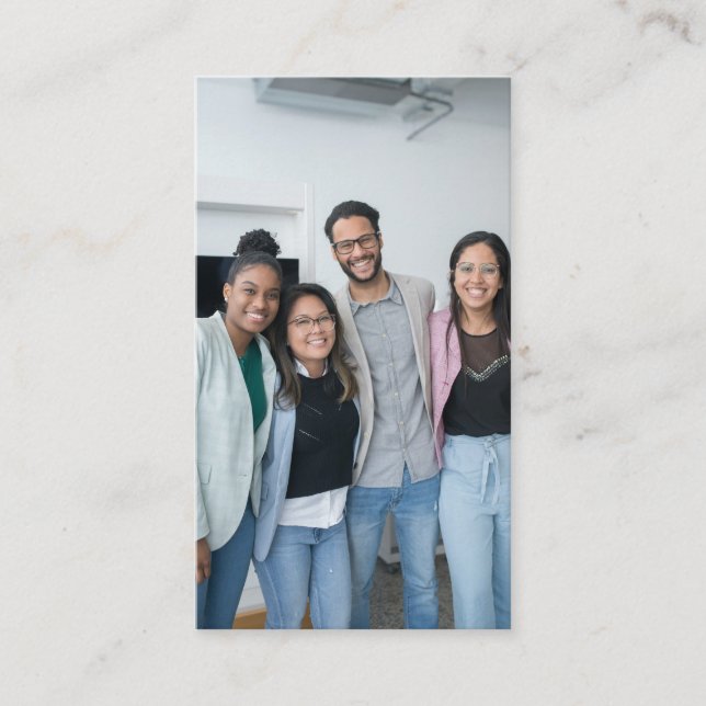 Cartão De Visita Logotipo de foto profissional mínimo moderno (Frente)