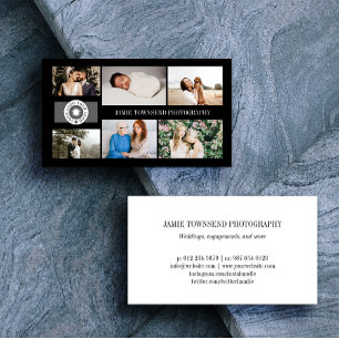 Cartão De Visita Logotipo de Fotógrafo Profissional de Colagem de