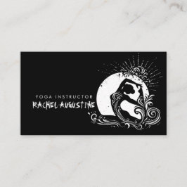 Cartão De Visita Logotipo de ganha preto branco-rei, com uma perna,