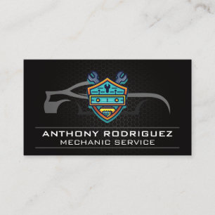 Cartão De Visita Logotipo de garagem mecânica   Gráfico de Automóve