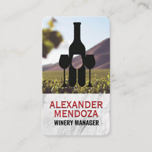 Cartão De Visita Logotipo de Garrafas de Vinho Vinícola Degusta