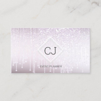 Cartão De Visita Logotipo de gotejamento de cristal brilhante branc