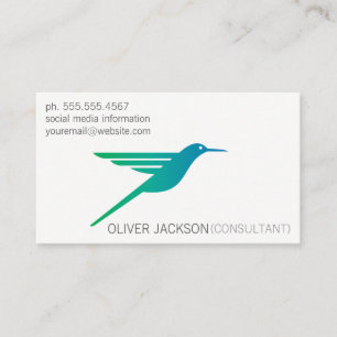 Cartão De Visita Logotipo de Hummingbird
