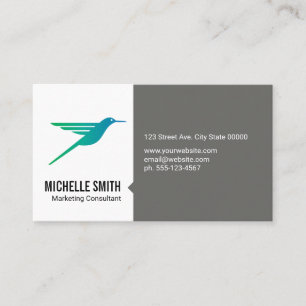 Cartão De Visita Logotipo de Hummingbird