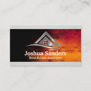 Cartão De Visita Logotipo de Imóveis   Fundo Gradiente