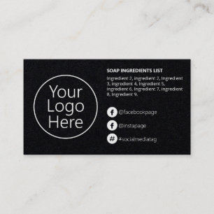 Cartão De Visita Logotipo de instruções de componentes pretos ele