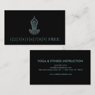 Cartão De Visita Logotipo de Instrutor de YOGA em Aquarela Elegante