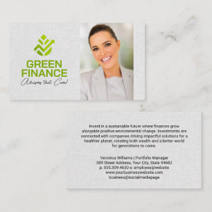 Cartão De Visita Logotipo de Investimento Verde Consultor Finance